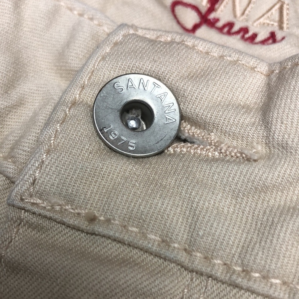 LIKE NEW SANTANA TAN HIGH-RISE CROP JEANS 14/32x25 ⭐️ - Picture 4 of 12